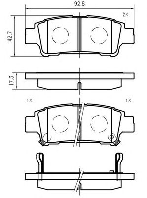 set placute frana,frana disc