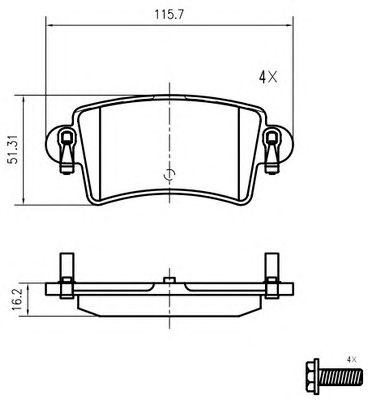 set placute frana,frana disc