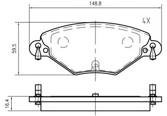 set placute frana,frana disc