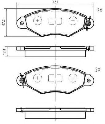 set placute frana,frana disc