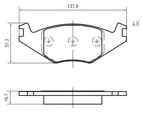 set placute frana,frana disc