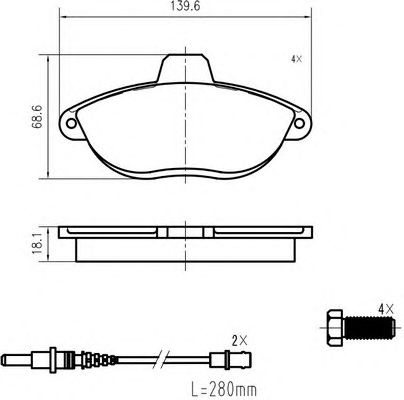 set placute frana,frana disc