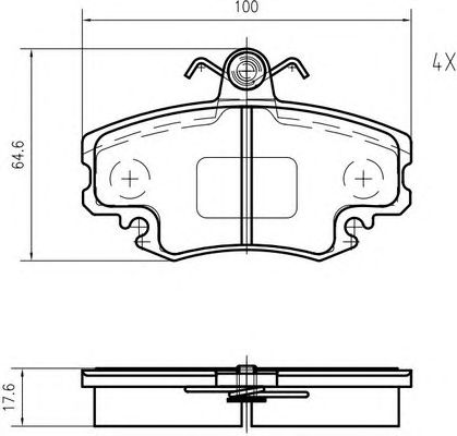 set placute frana,frana disc