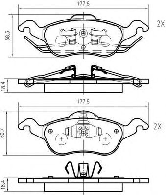 set placute frana,frana disc