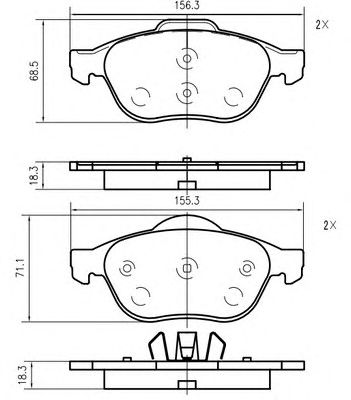 set placute frana,frana disc