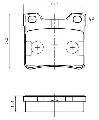 set placute frana,frana disc