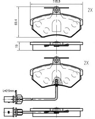 set placute frana,frana disc