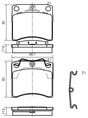 set placute frana,frana disc