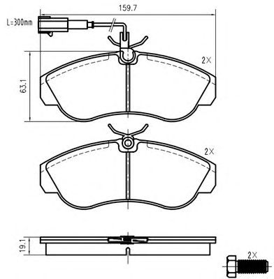 set placute frana,frana disc