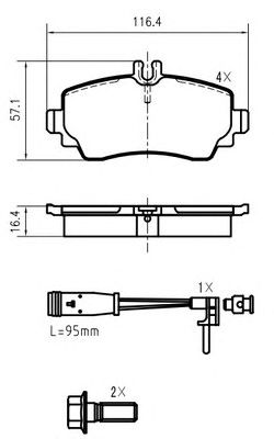 set placute frana,frana disc