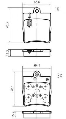 set placute frana,frana disc