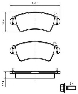 set placute frana,frana disc