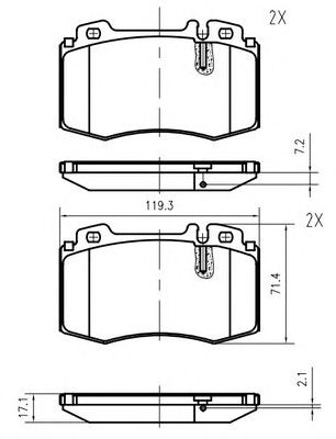 set placute frana,frana disc