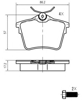 set placute frana,frana disc