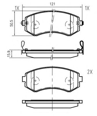 set placute frana,frana disc