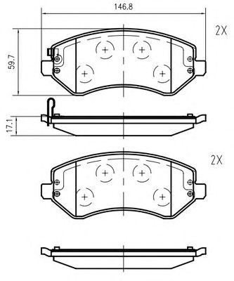 set placute frana,frana disc