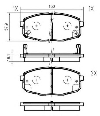 set placute frana,frana disc