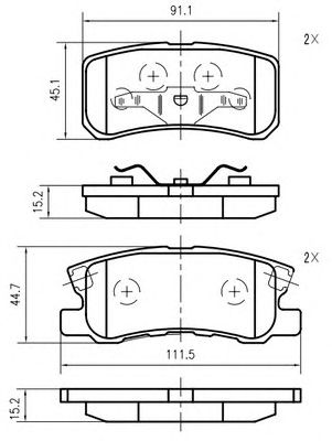 set placute frana,frana disc