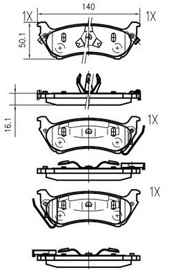 set placute frana,frana disc