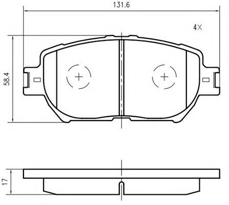 set placute frana,frana disc