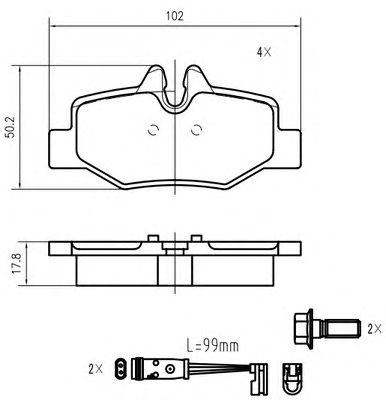 set placute frana,frana disc