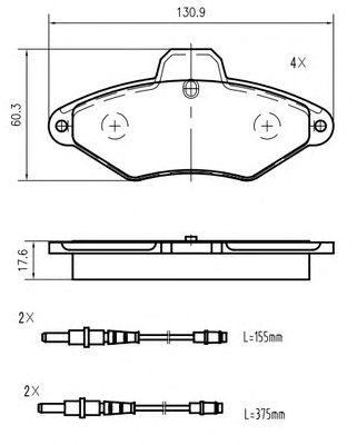 set placute frana,frana disc