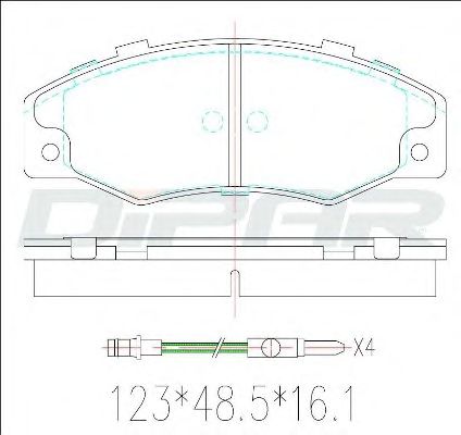 set placute frana,frana disc