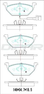 set placute frana,frana disc