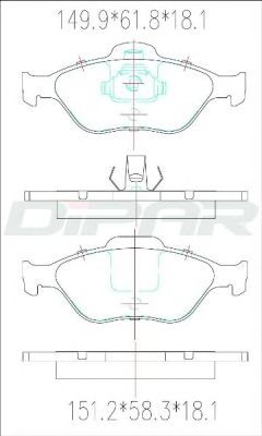 set placute frana,frana disc