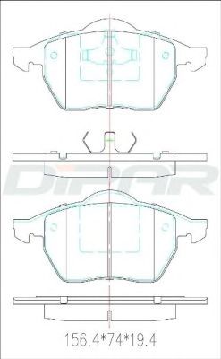 set placute frana,frana disc