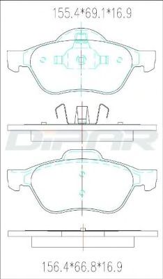 set placute frana,frana disc