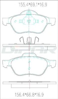 set placute frana,frana disc