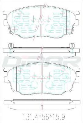 set placute frana,frana disc