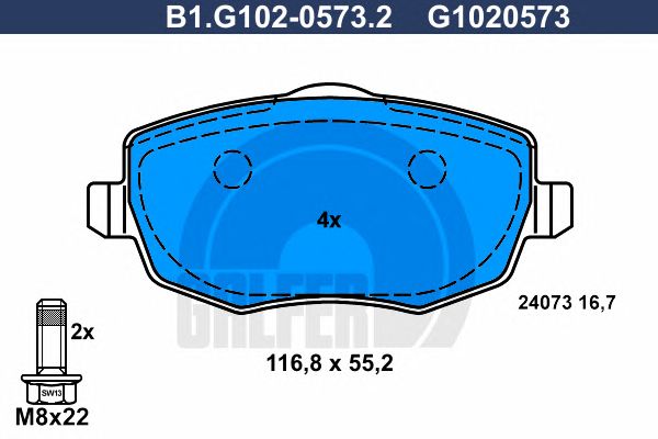 set placute frana,frana disc