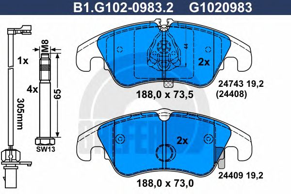 set placute frana,frana disc