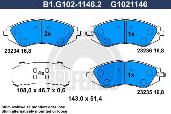 set placute frana,frana disc