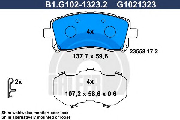 set placute frana,frana disc