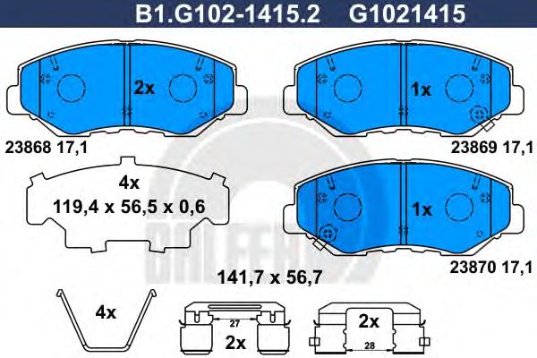 set placute frana,frana disc