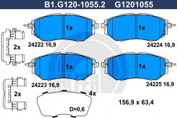 set placute frana,frana disc