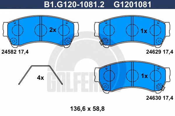 set placute frana,frana disc