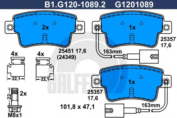 set placute frana,frana disc