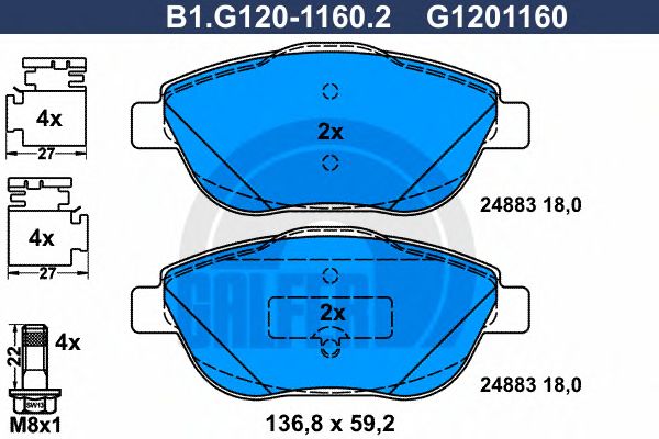 set placute frana,frana disc