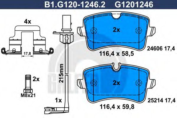 set placute frana,frana disc