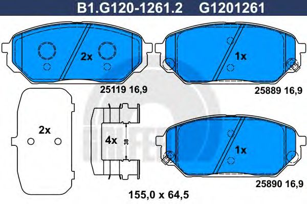 set placute frana,frana disc