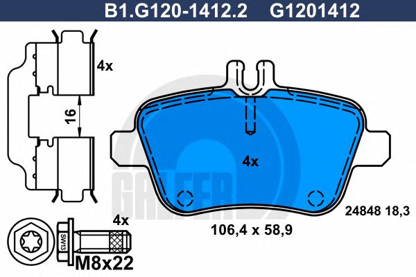 set placute frana,frana disc