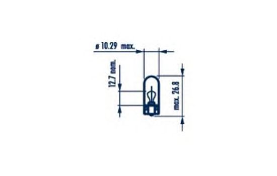 Bec, lumini bord 24V/3W W3W (sticla)