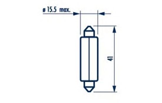 Bec, iluminare numar circulatie 12V/21W C21W (tubular) SV8,5