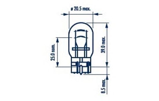 Bec NARVA W21/5W 12V 21/5W W3X16q