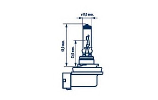 Bec far faza lunga H8 12V/35W PGJ19-1 STANDARD