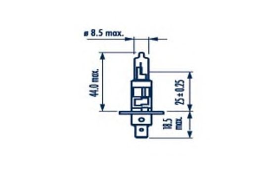 Bec far faza lunga H1 12V/55W P14,5S LONG LIFE